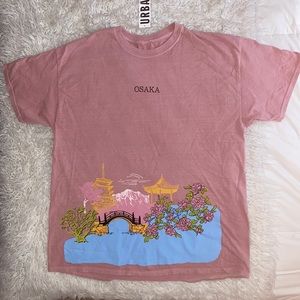 Rose pink graphic t-shirt from urban outfitters
